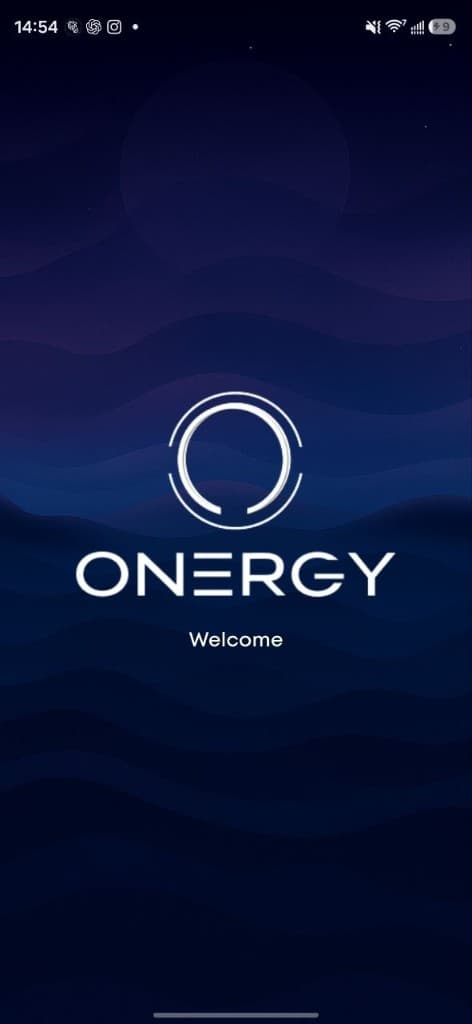 ONERGY app dashboard